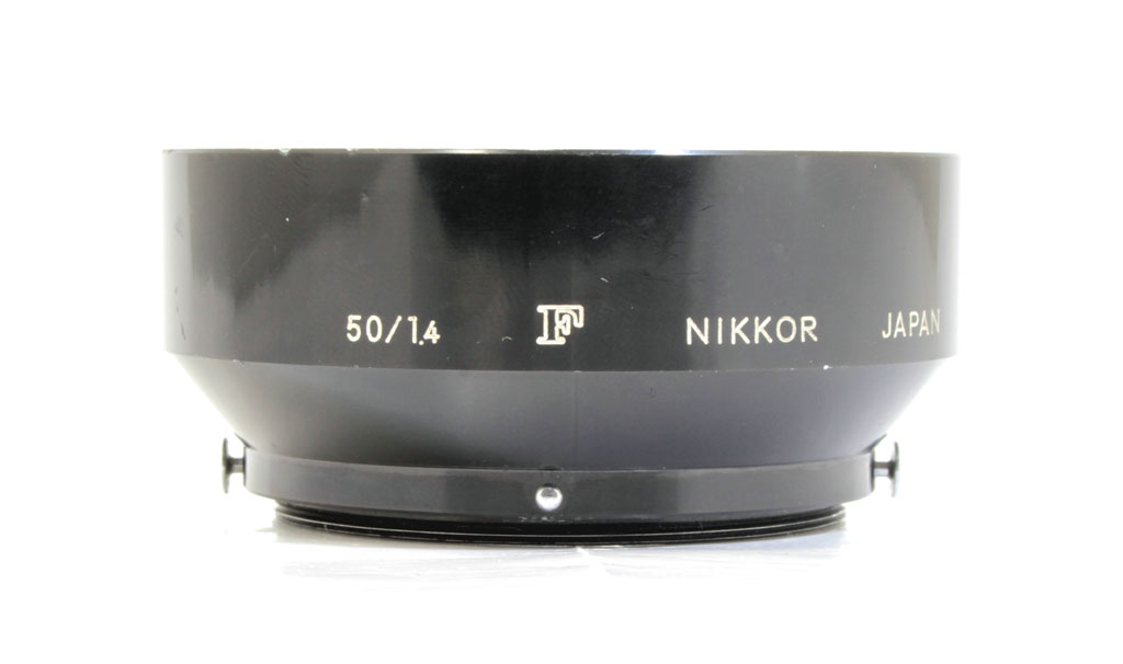 中古 ニコン メタルレンズフード 50mm F1.4用（大文字F刻印、52mm径