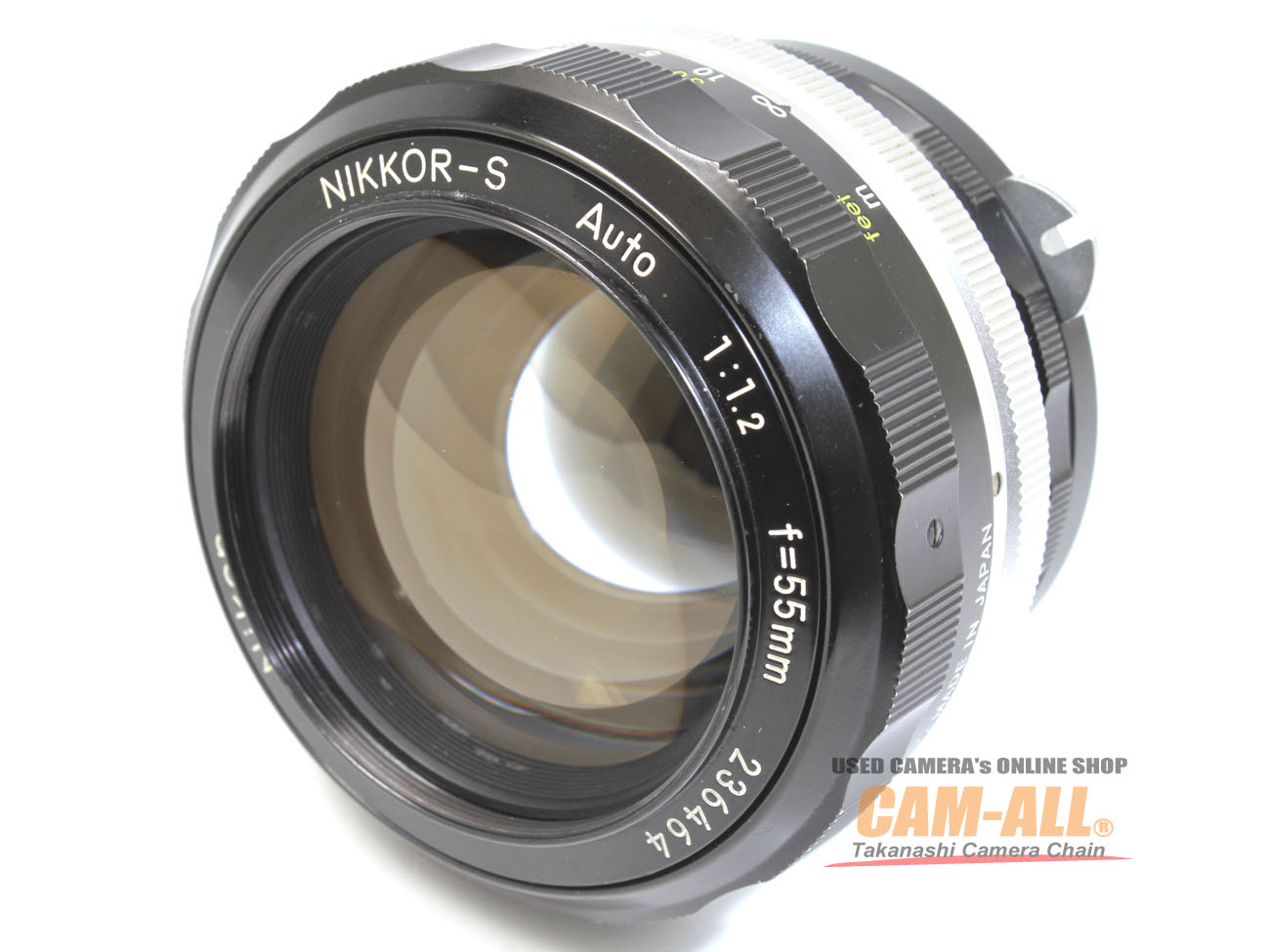 中古 ニコン オートS 55mm F1.2(非Ai、現状品) 程度：B(並品)